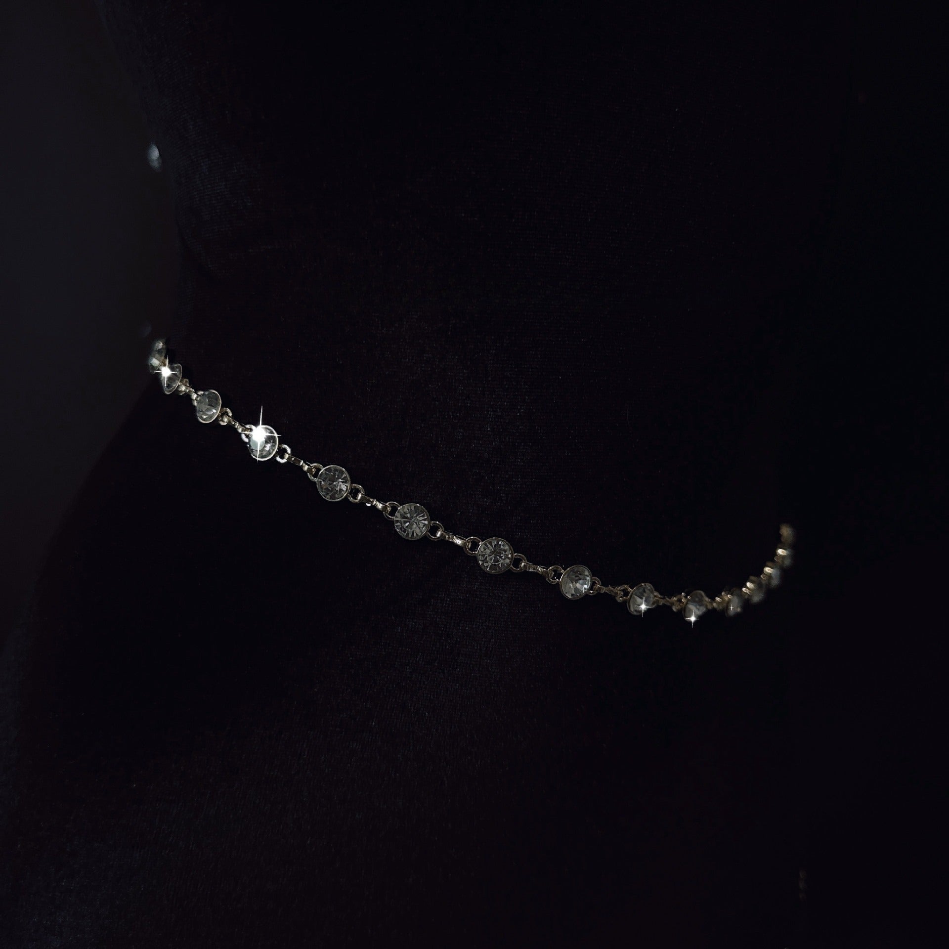 Image of sex toys diamond set cross baroque style necklace breast clamp waist chain anal plug sm stimulation training male